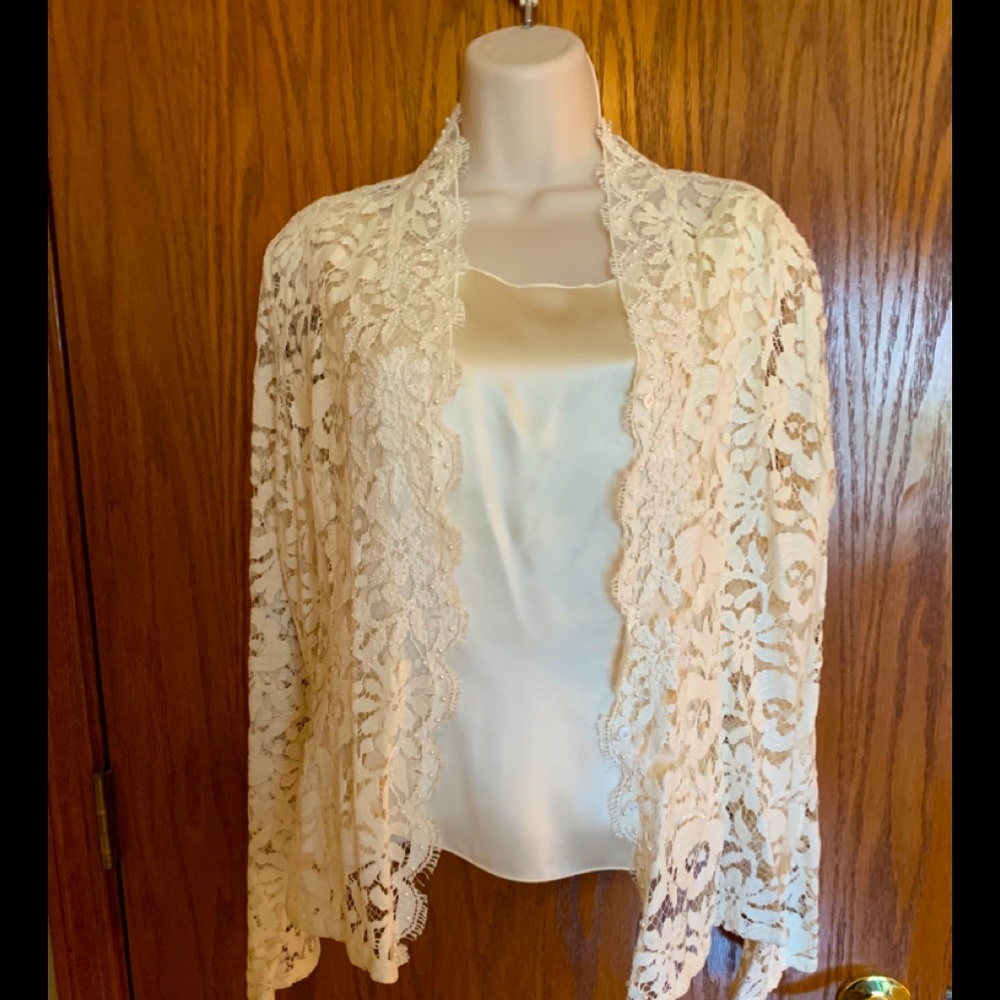 Vintage Evening Wear 2 Piece  Lace Top